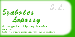 szabolcs lapossy business card